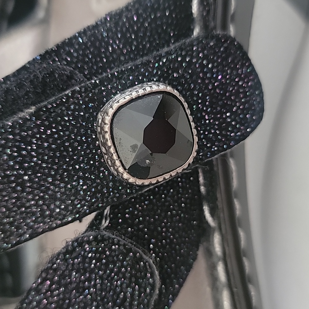Alegria Elegant Black Women's Sandals Shoes 36 6 6.5 Leather - Picture 4 of 10